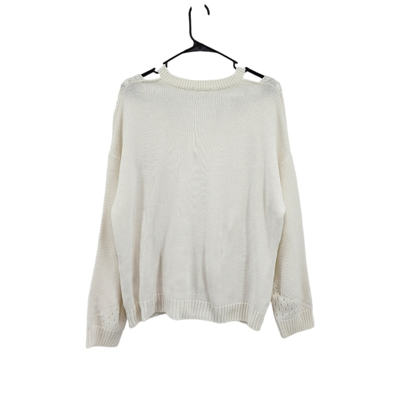 Venus Women's 100% Acrylic Chunky Knit Cutout Neck Sweater - - Picture 6 of 7